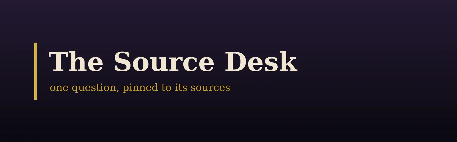 Ashbazg · The Source Desk banner