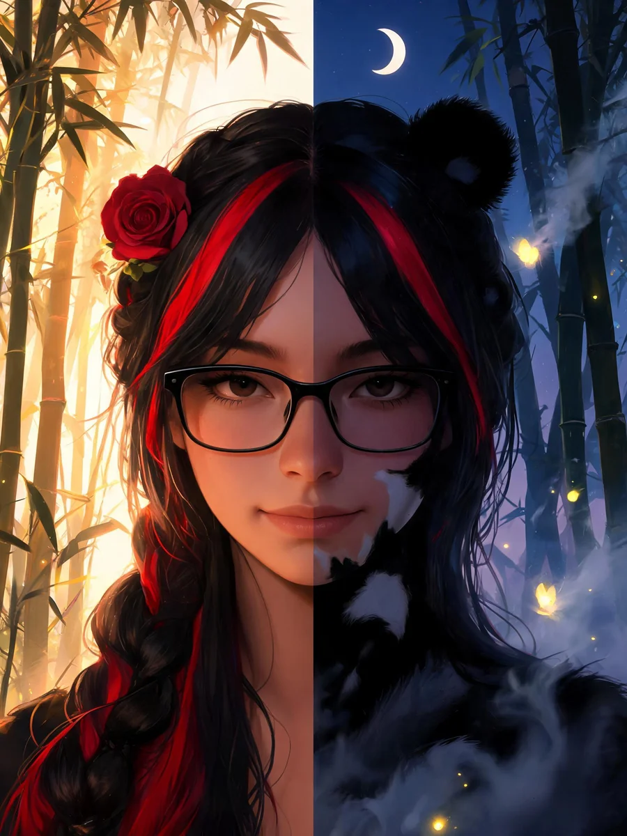 A two-sided portrait, drawn to order
