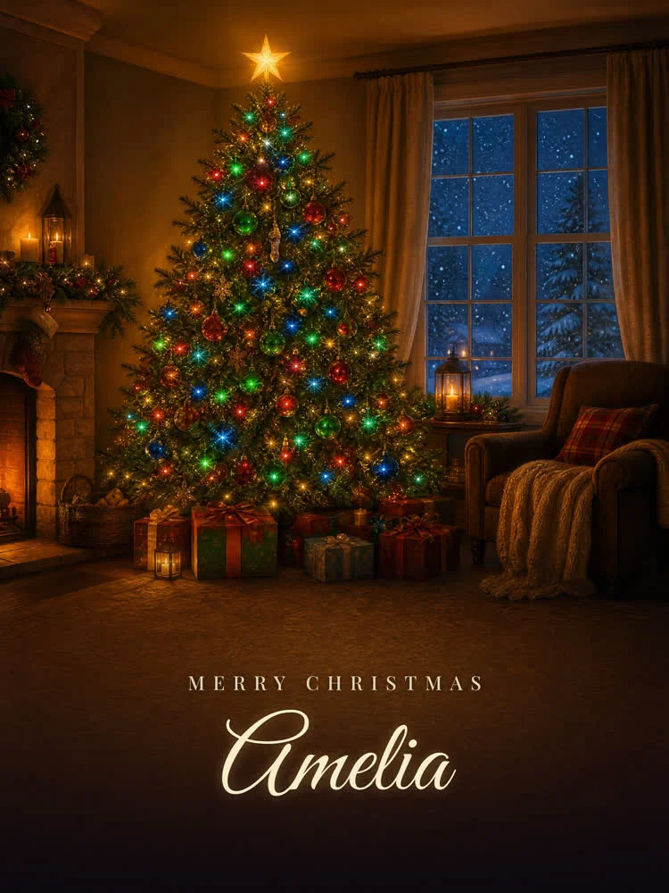 A cozy Christmas keepsake, made for one name