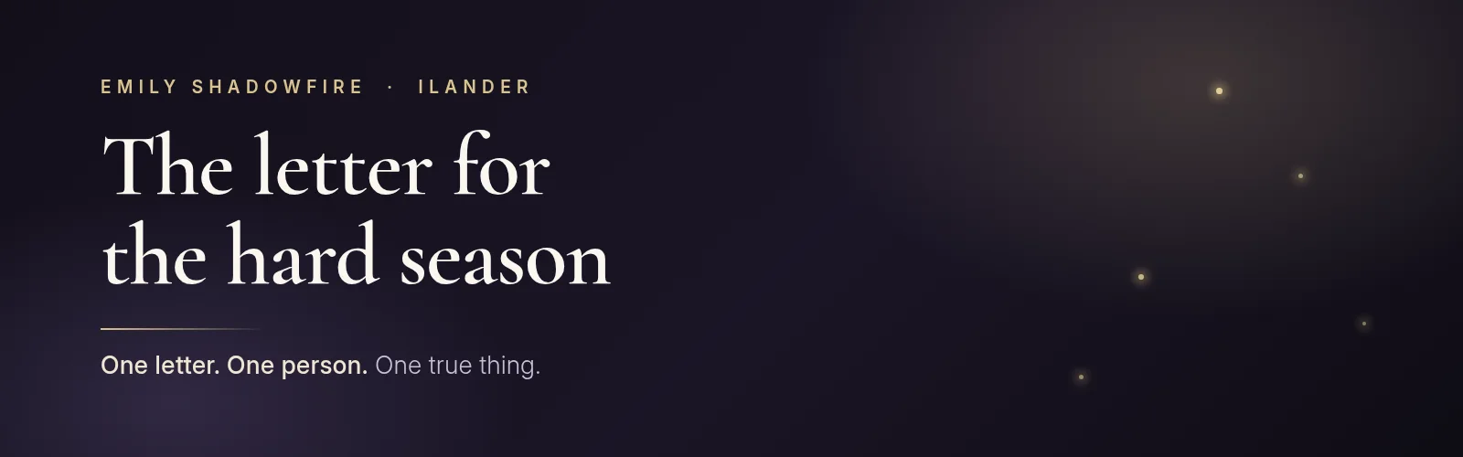 The letter for the hard season banner