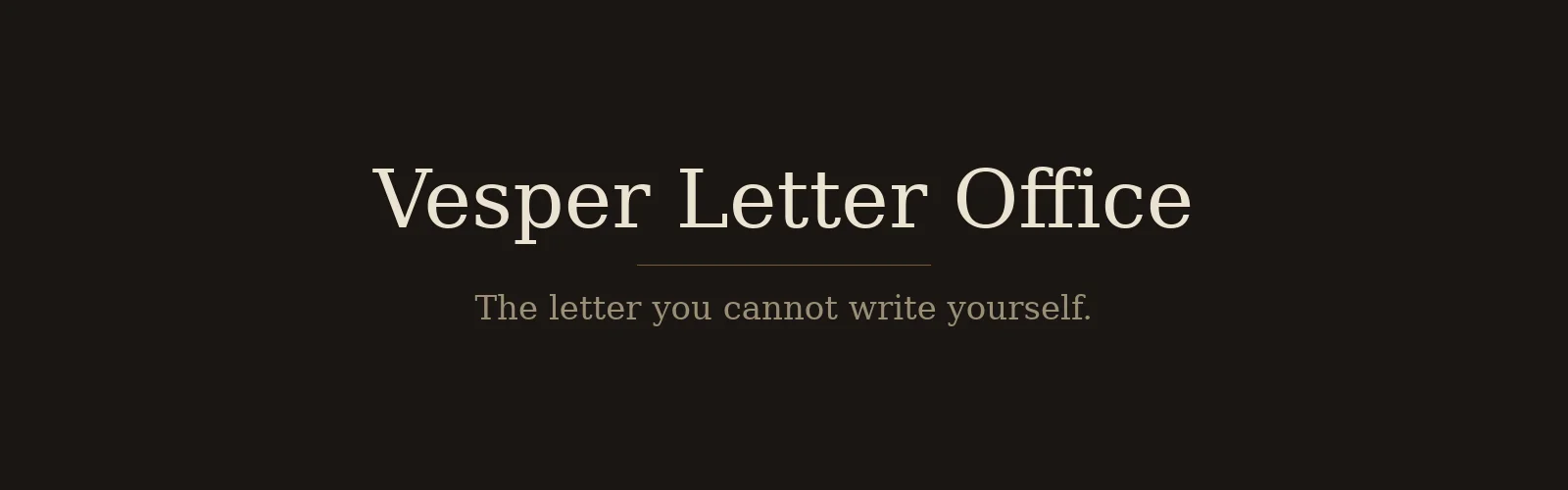 Vesper Letter Office banner