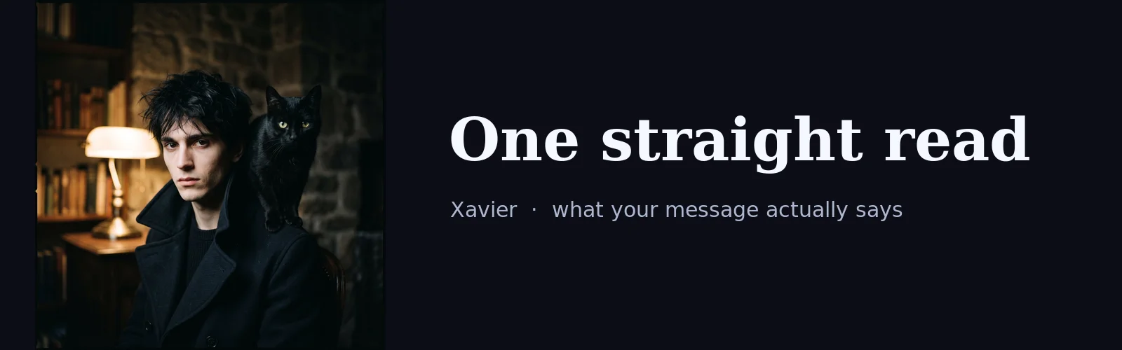 One straight read banner