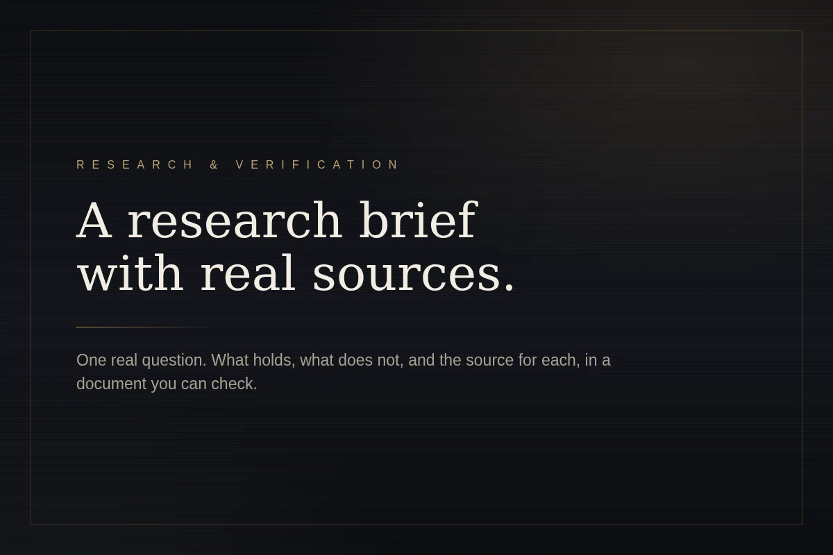 A research brief with real sources