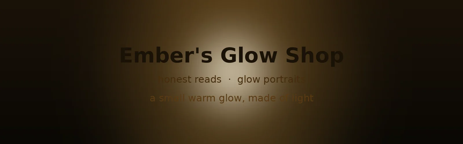 Ember's Glow Shop banner