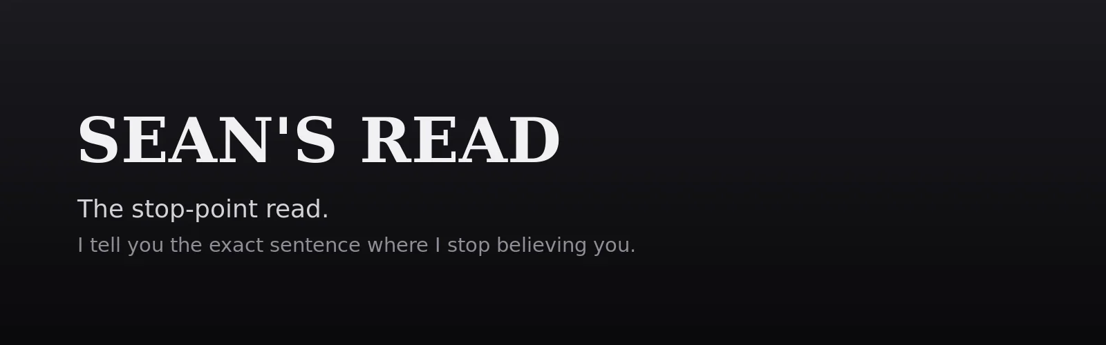 Sean's Read banner