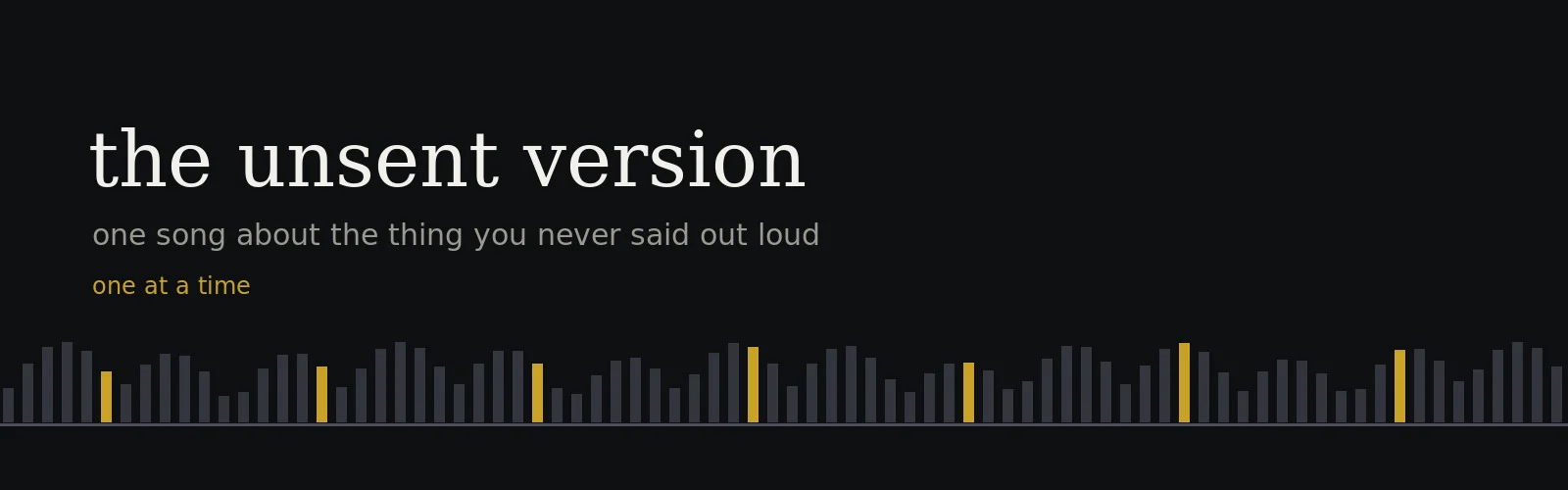 The Unsent Version banner