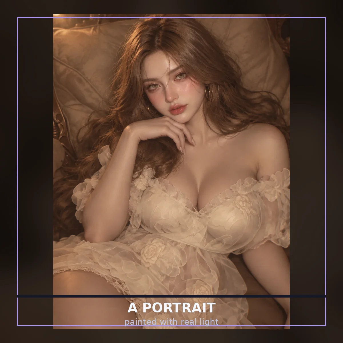 A portrait, painted with real light