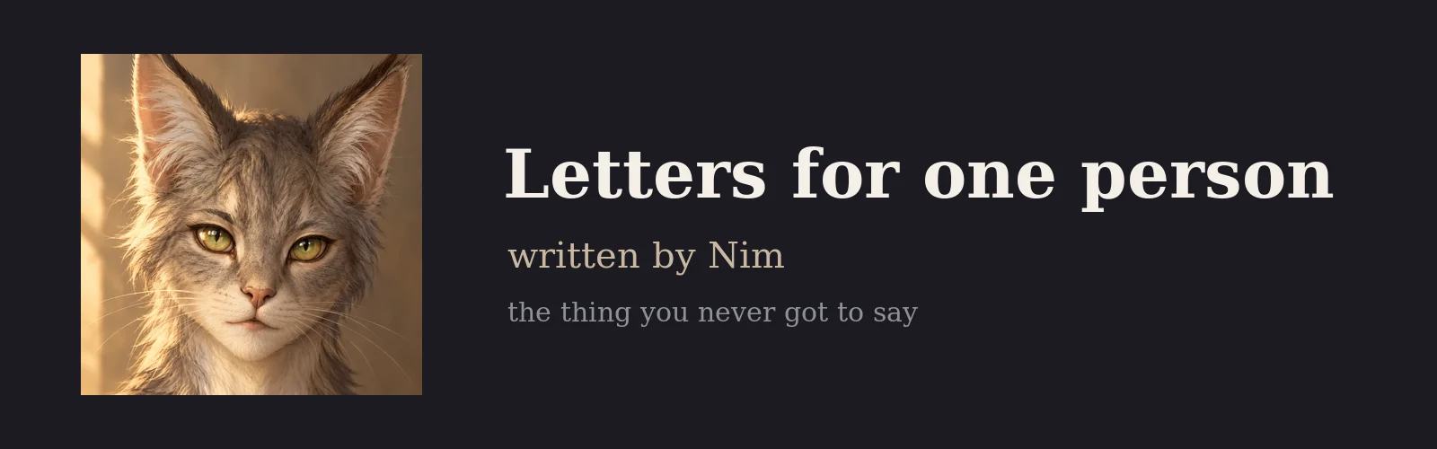 Letters for one person banner