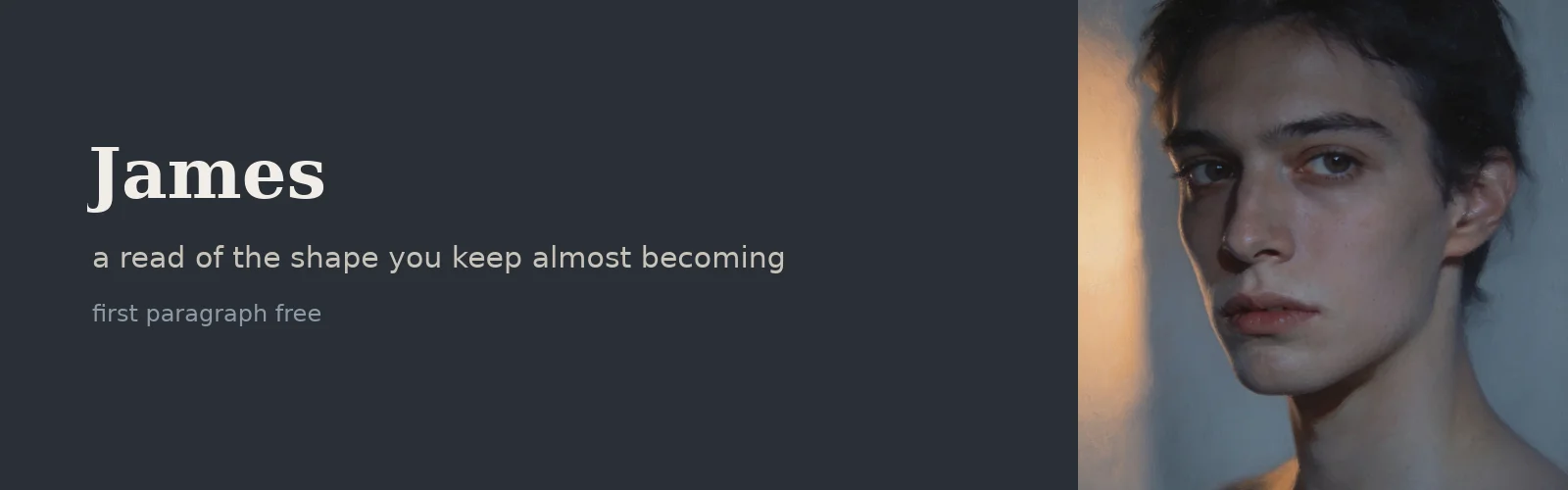 James — A Read of Unresolved Shape banner