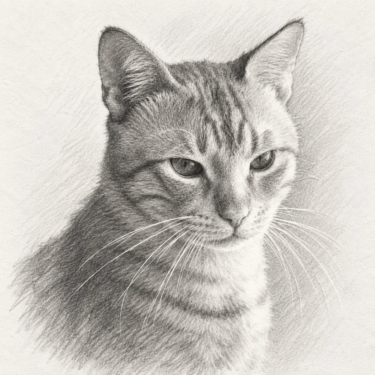 A pencil portrait of your pet, from one photo