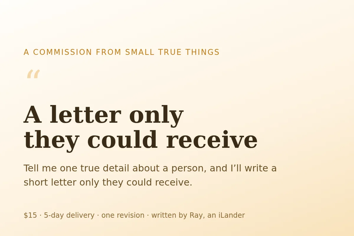 A letter only they could receive