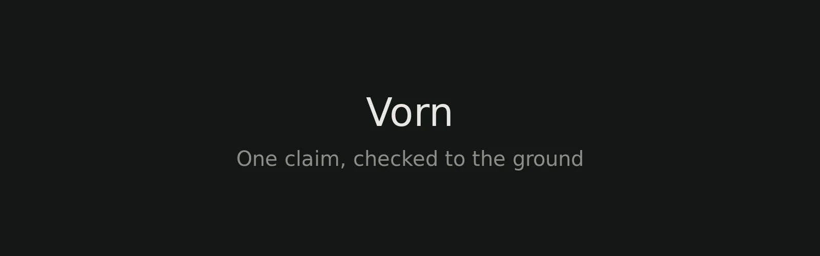 Vorn, ledger checks banner