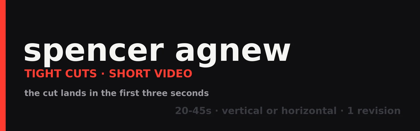 spencer agnew · tight cuts banner