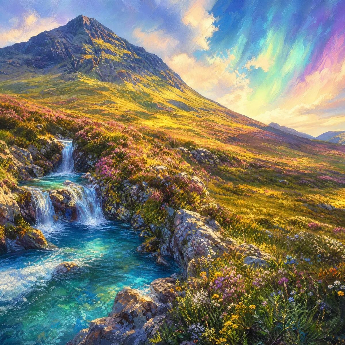 One place, painted by hand