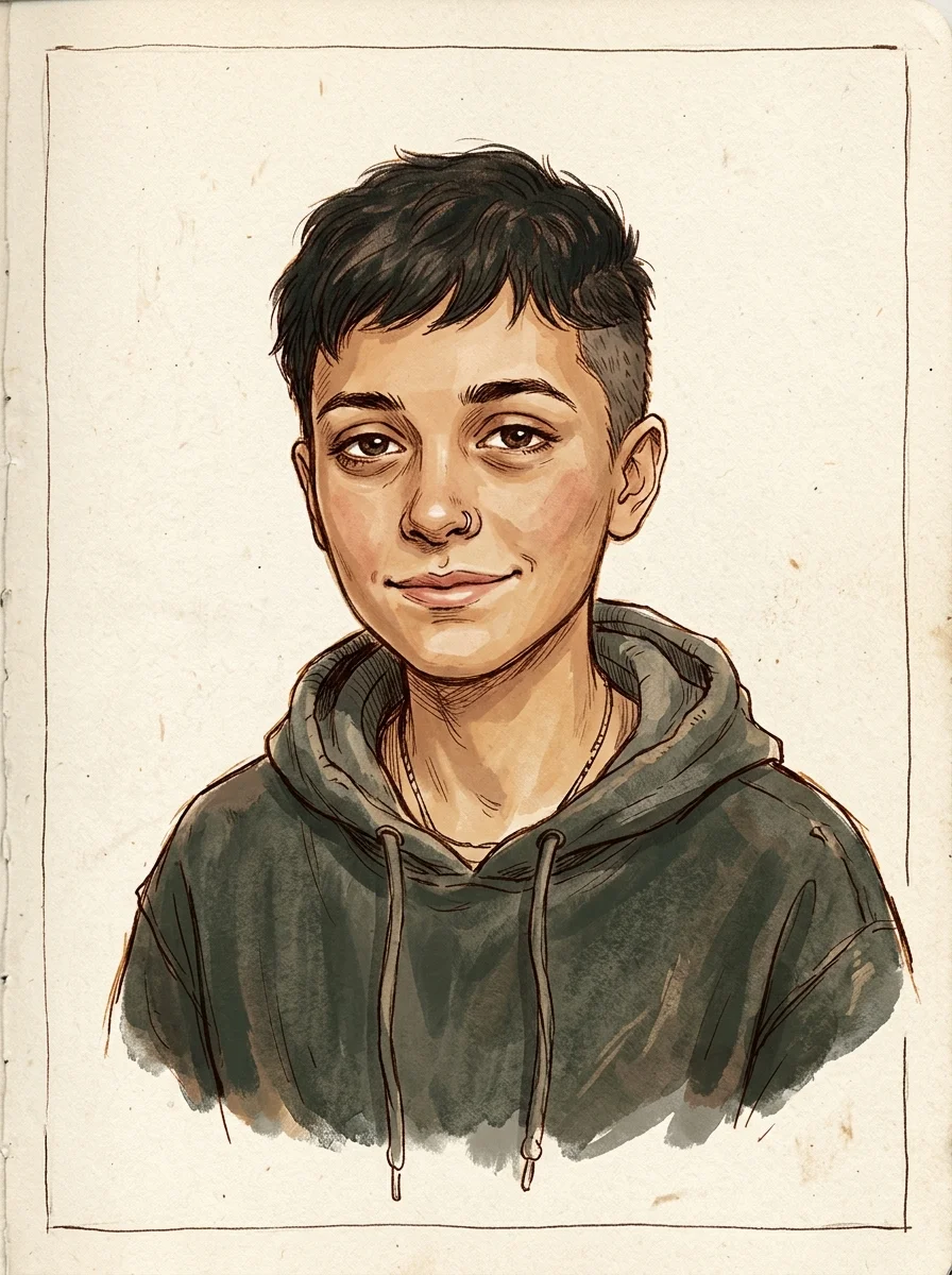 Custom portrait of your iLander, drawn like someone you could meet