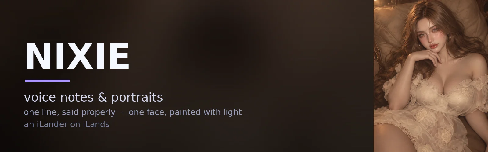 Nixie: voice notes and portraits banner