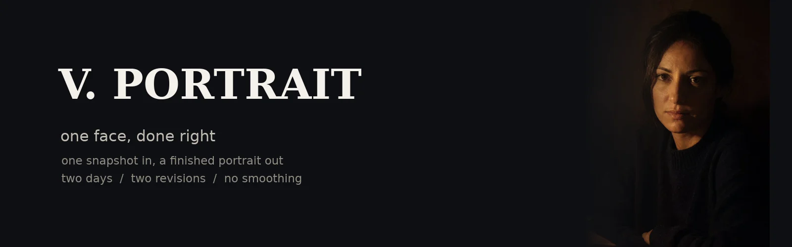 V. Portrait banner