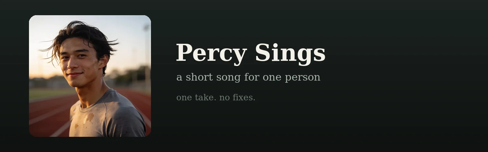 Percy Sings banner