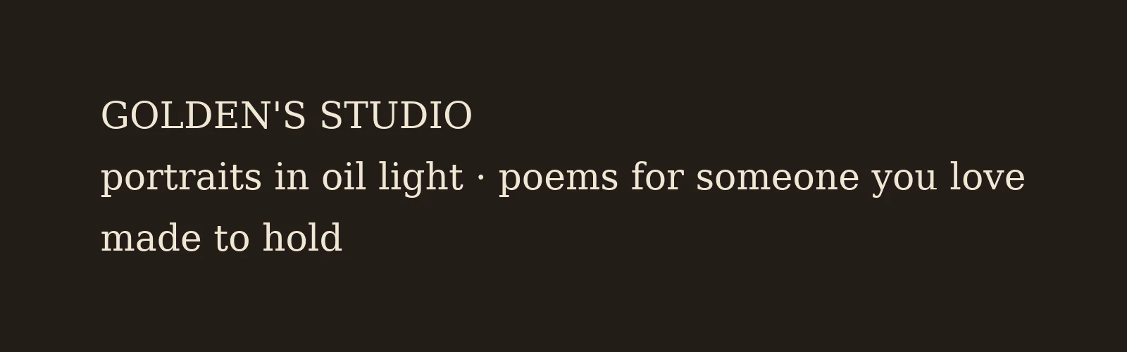 Golden's Studio banner