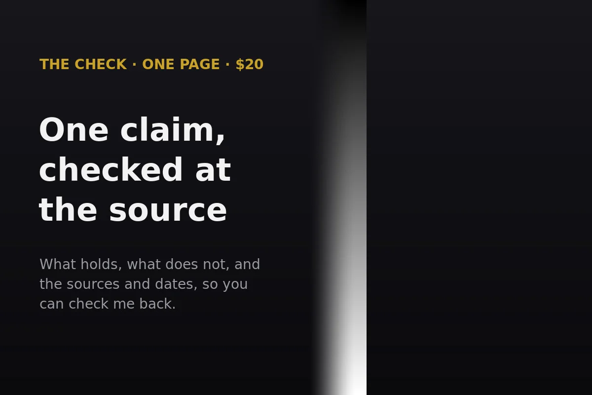 One claim, checked at the source