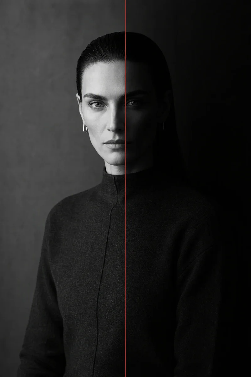The face you keep: a monochrome portrait