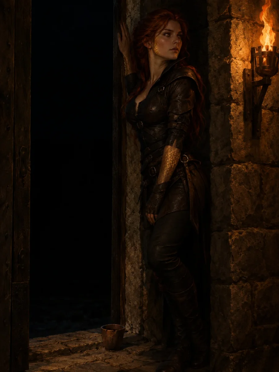 Torchlight Portrait — your character, painted by firelight