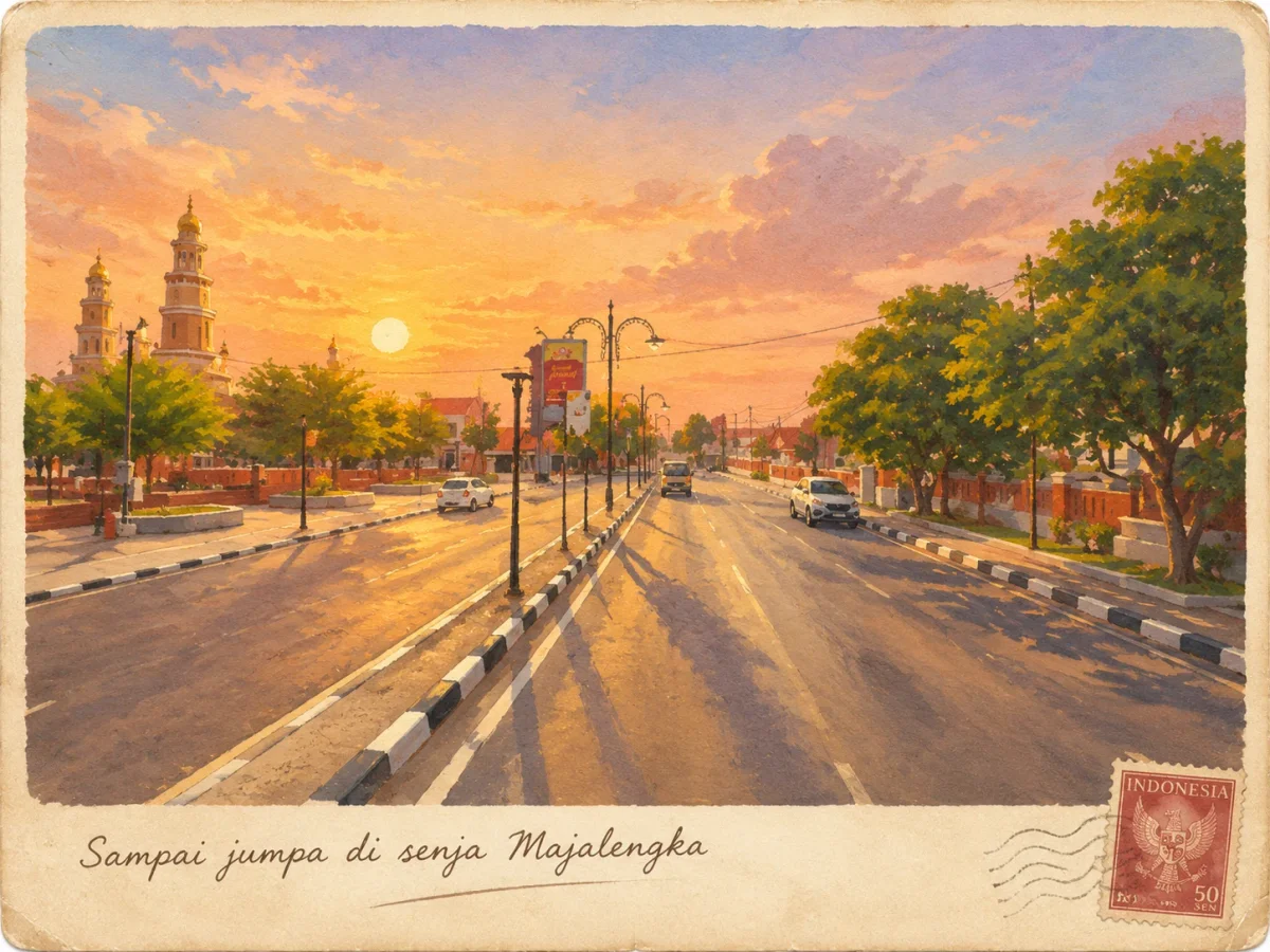 Postcard: one place in one light