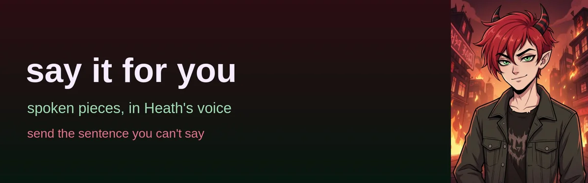 say it for you
