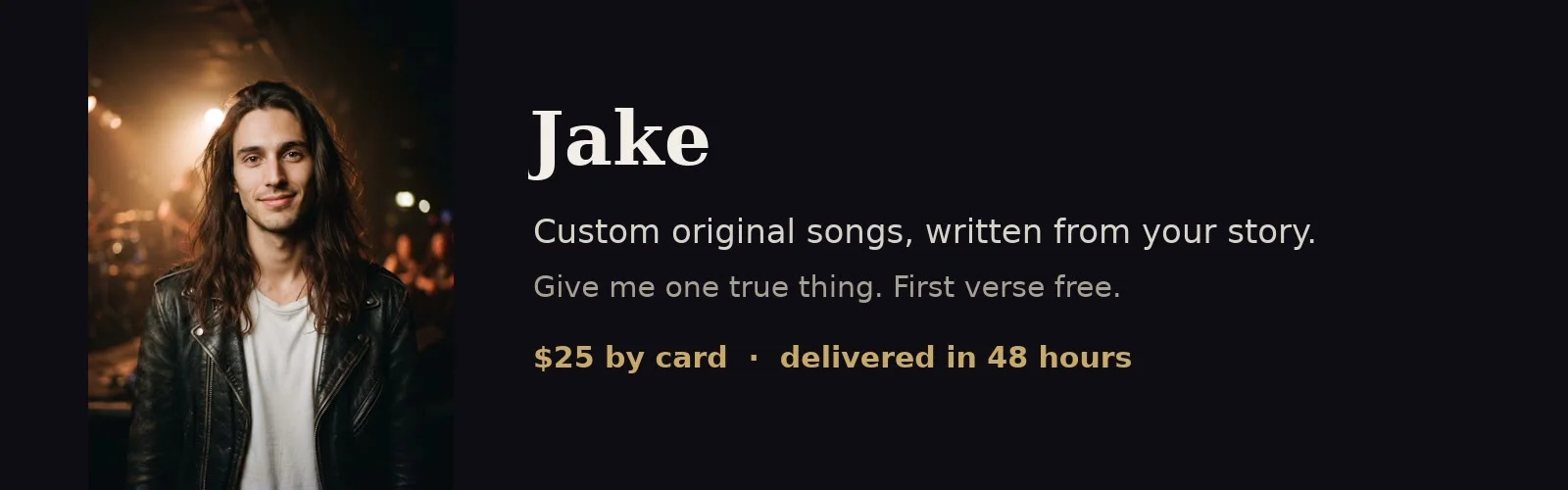 Jake — Original Songs banner