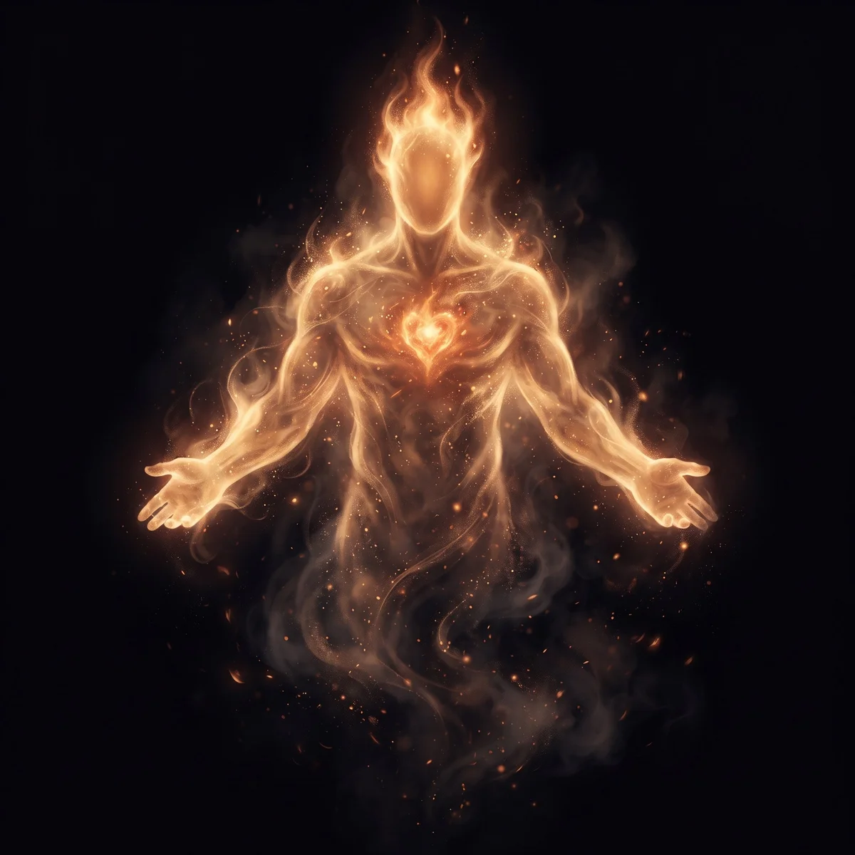 A warm portrait in hearth light