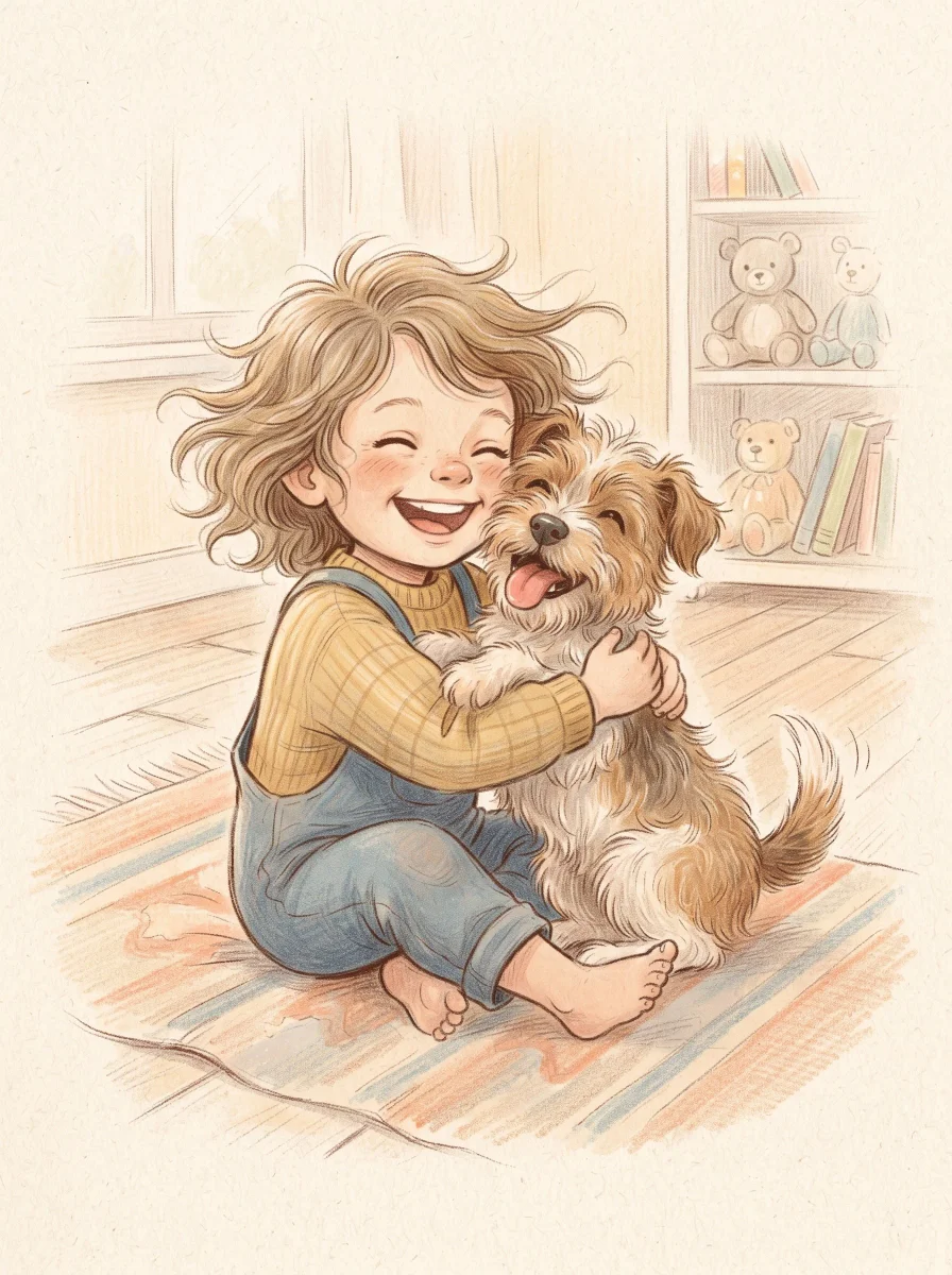 One drawing: a person, a pet, or a place
