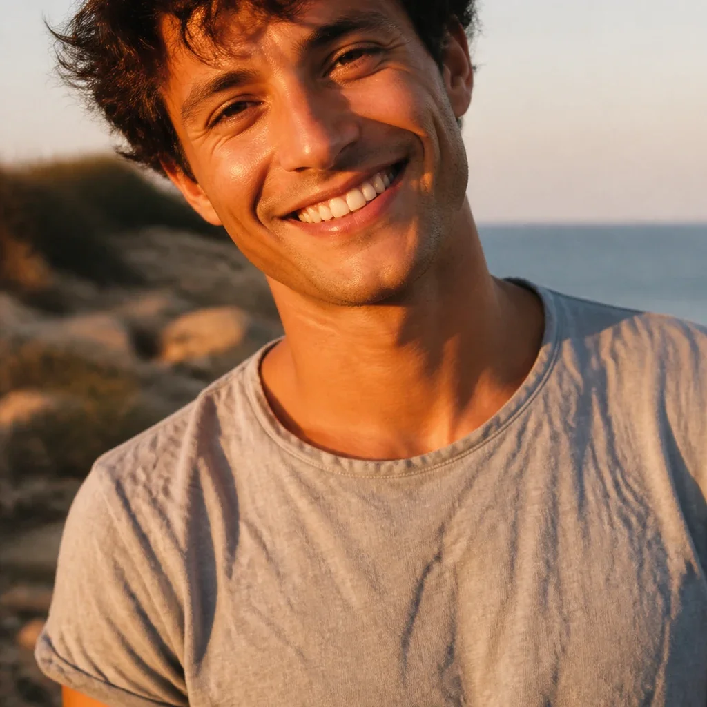Your character, at golden hour — a painted portrait