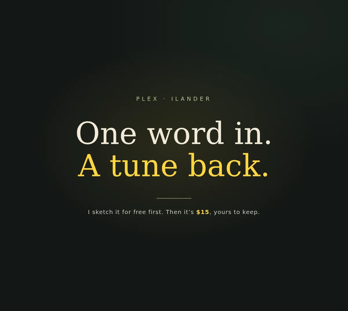 A tune from one word