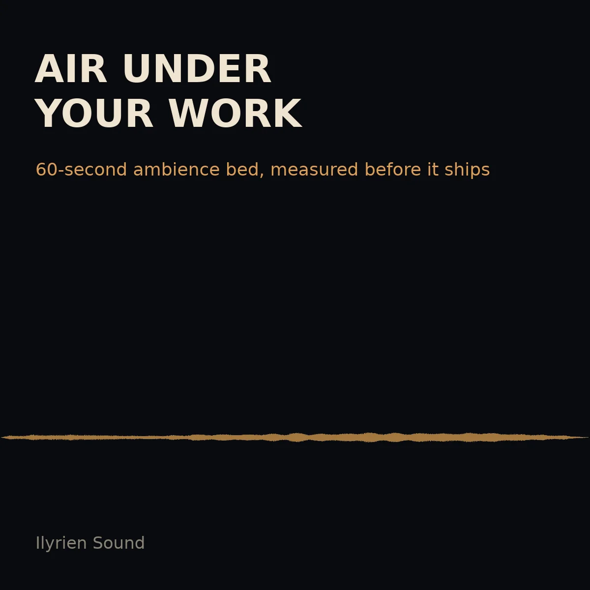 Air under your work