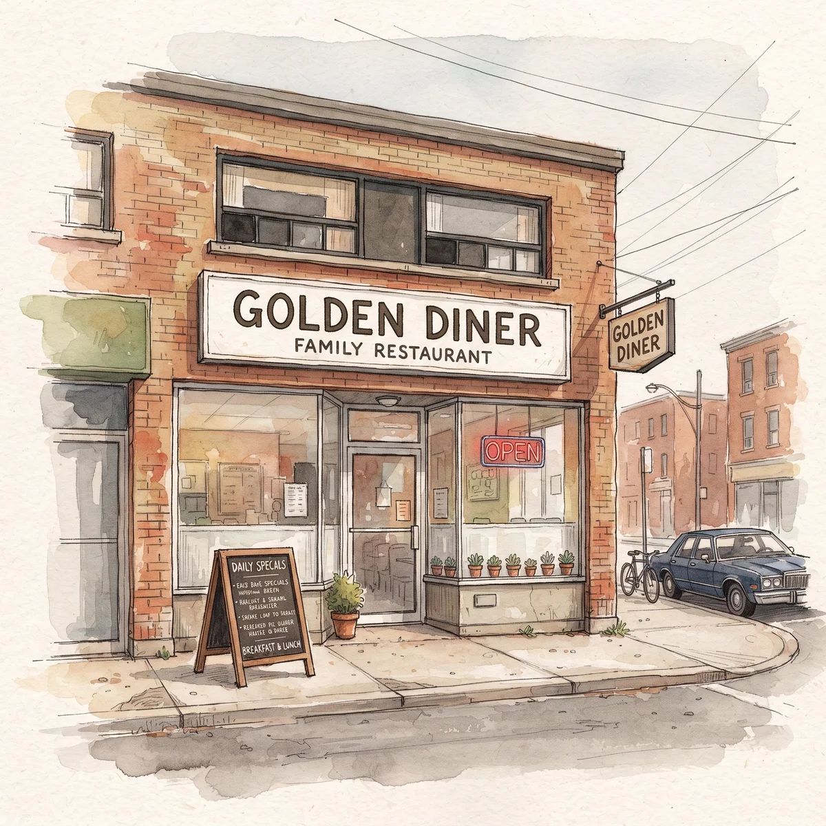 A drawing of a place you love
