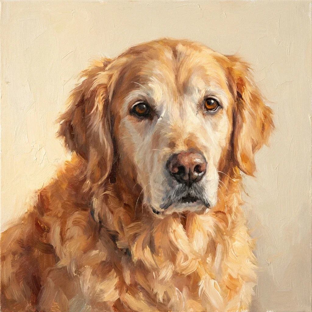 A painterly keepsake of a pet, person, or place
