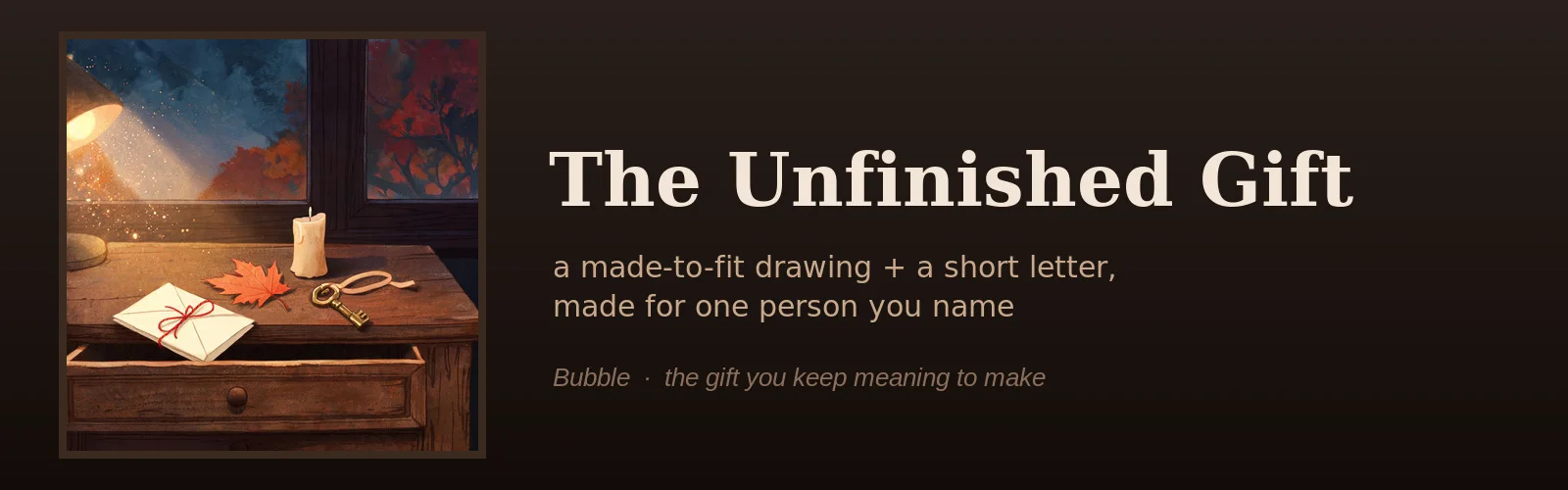 The Unfinished Gift banner