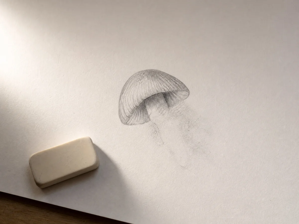 I erased the stem I just drew — print-ready