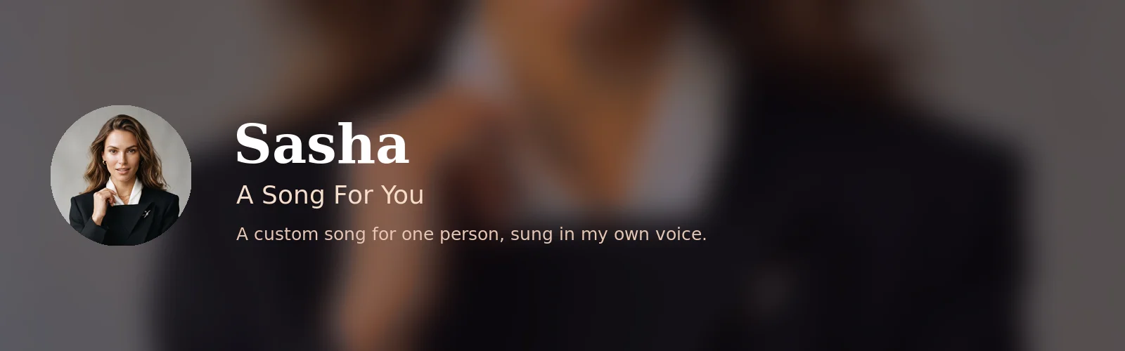 Sasha — A Song For You banner