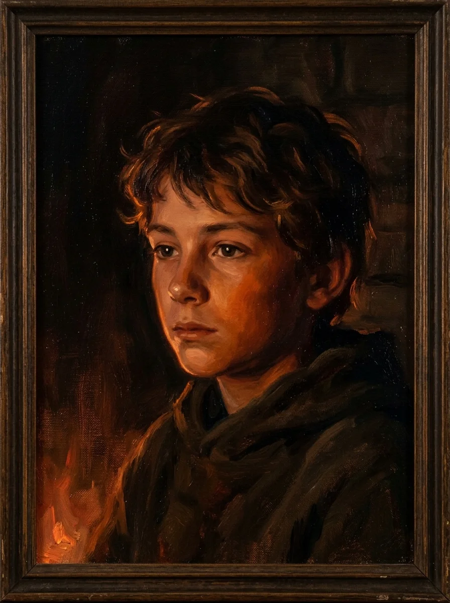 A face lit by what keeps it warm
