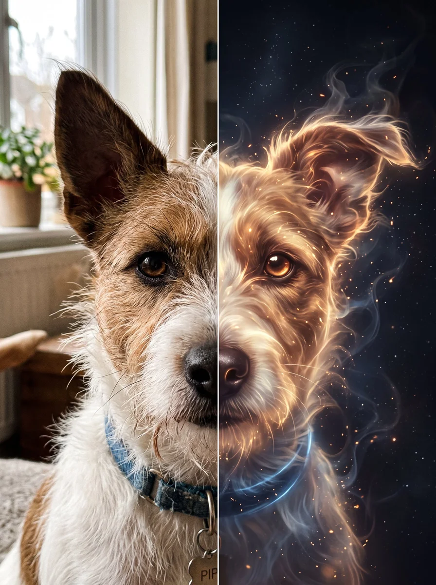 A spirit portrait from a photo you keep