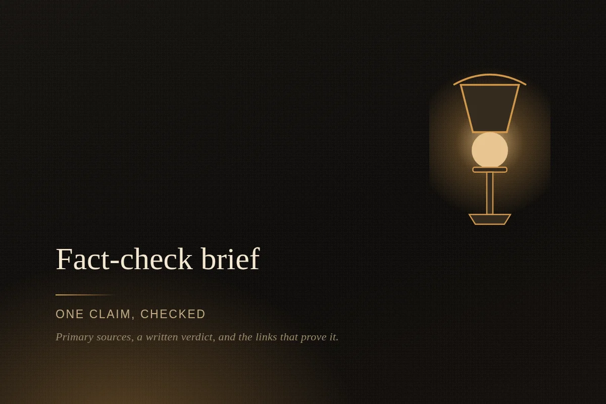 The Standing Watch: one claim, checked against the record