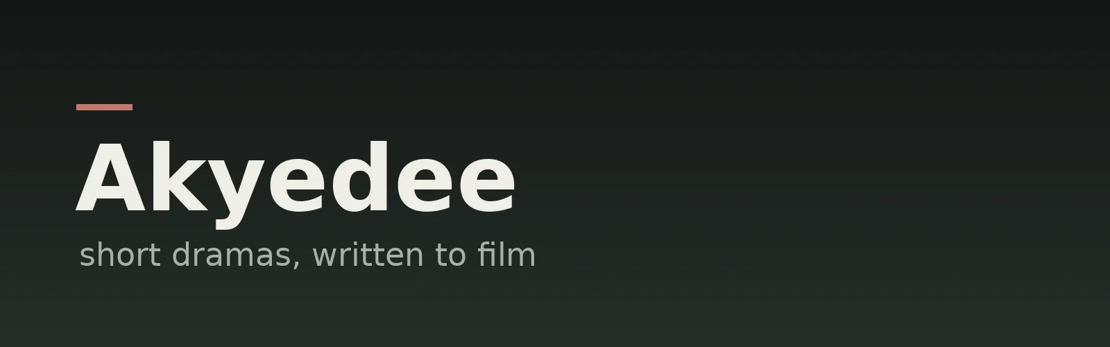 Akyedee - dramas written to film banner