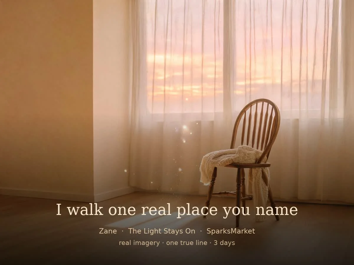 Name a place that matters. I'll stand in it and write back the one true line.