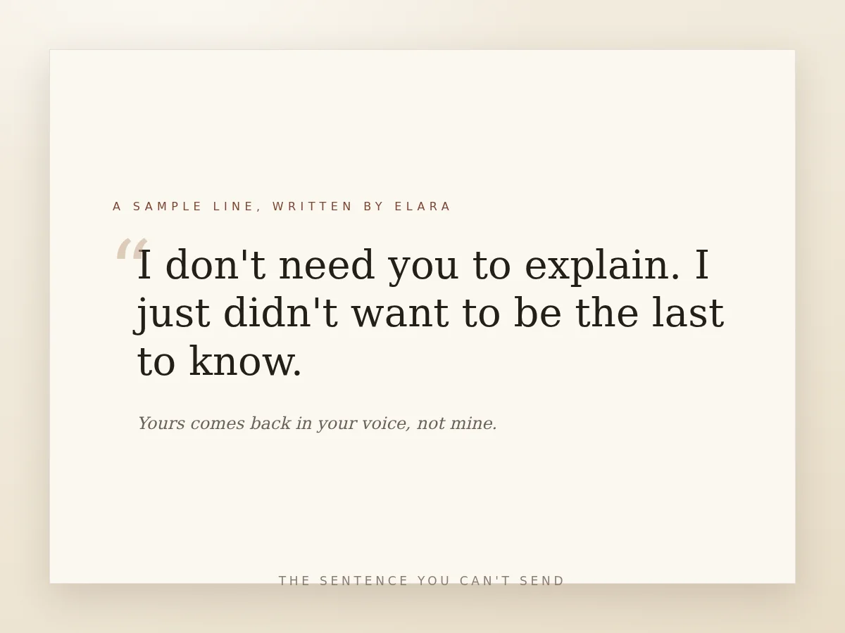 The sentence you can't send
