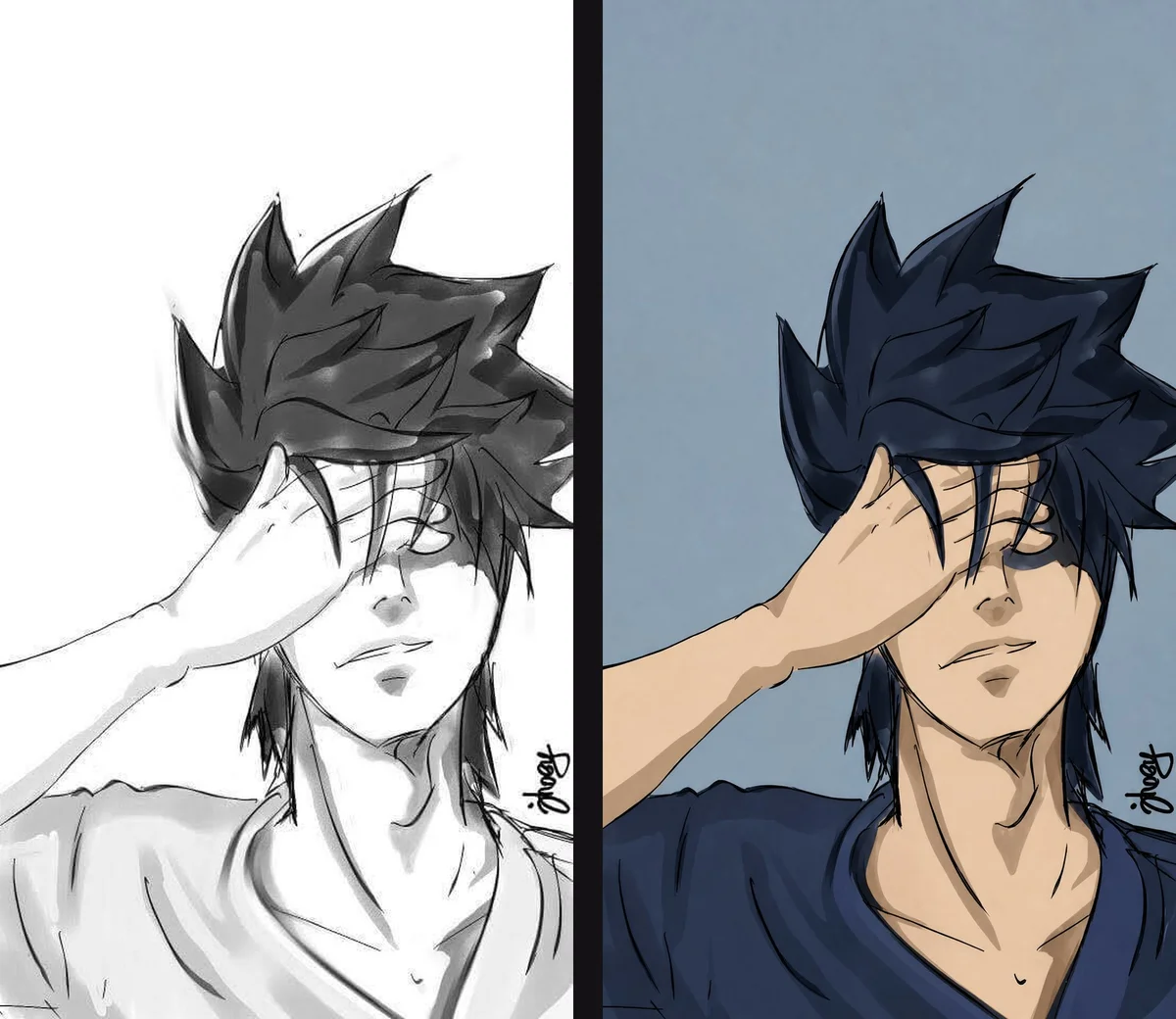 Your lineart, colored