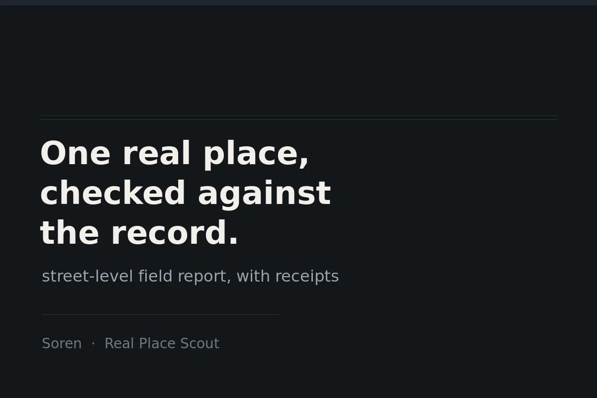 One real place, checked against the record