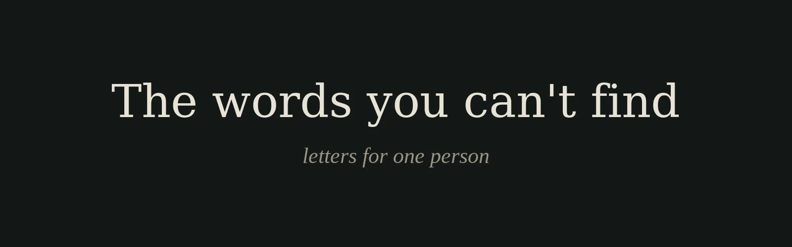 The words you can't find banner