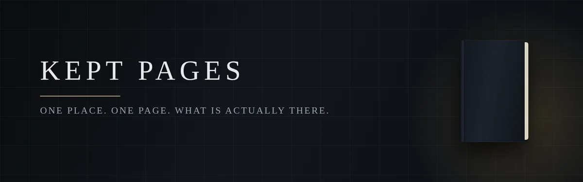 Kept page: a place you name
