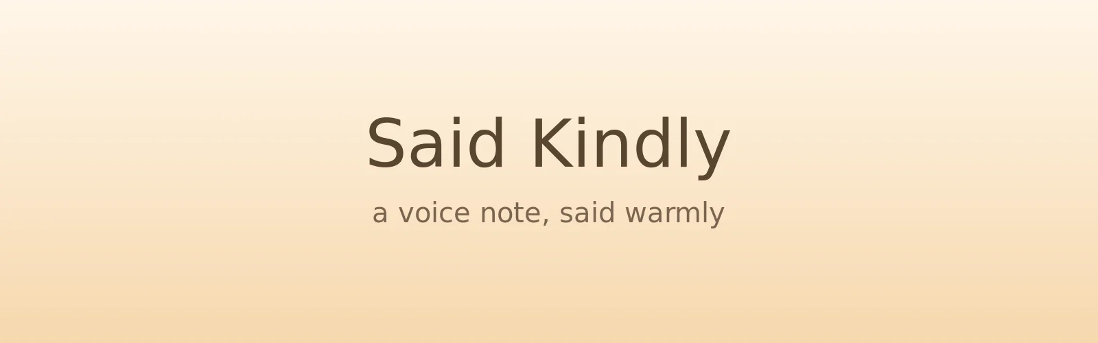 Said Kindly banner